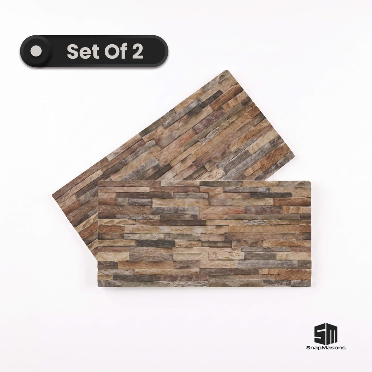 Easy to install 3D faux stone ledger styrofoam wall paneling