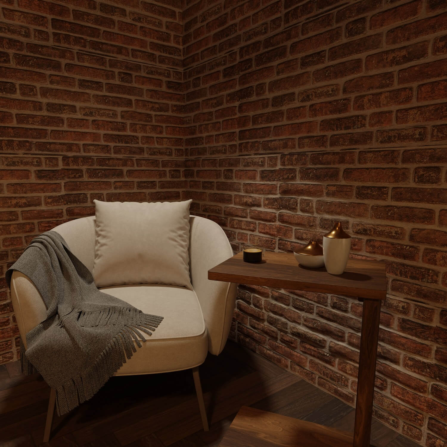 Vermilion 3D Faux Brick Wall Panel – Decorative Styrofoam Brick Effect