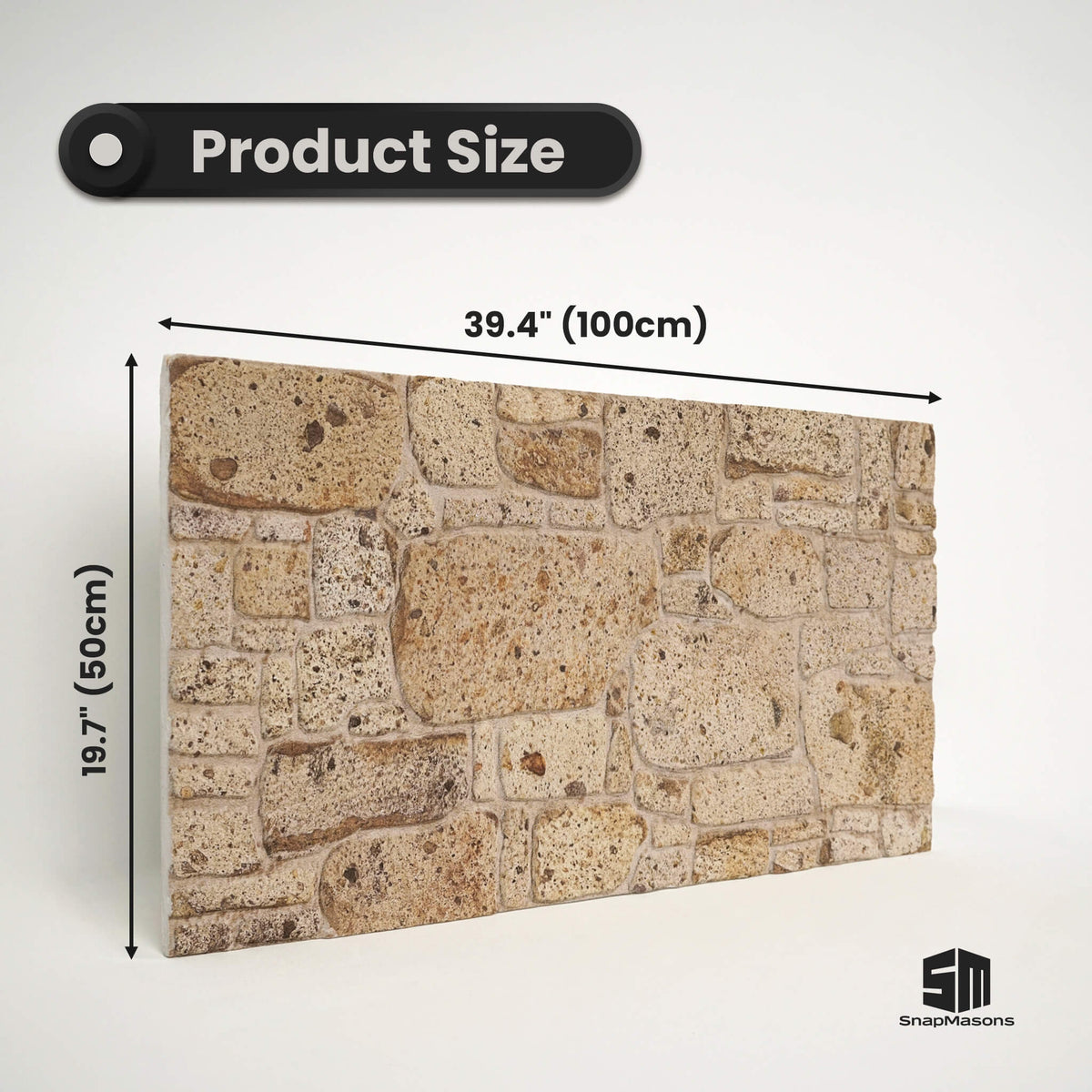 Travertine light beige stone look styrofoam panel for interior accent walls