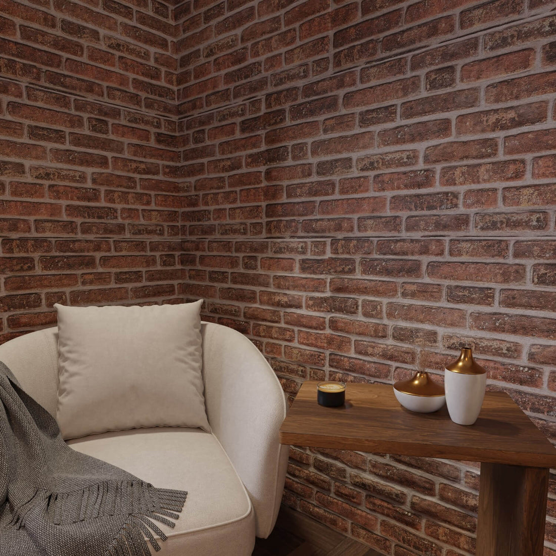 Vermilion 3D Faux Brick Wall Panel – Decorative Styrofoam Brick Effect