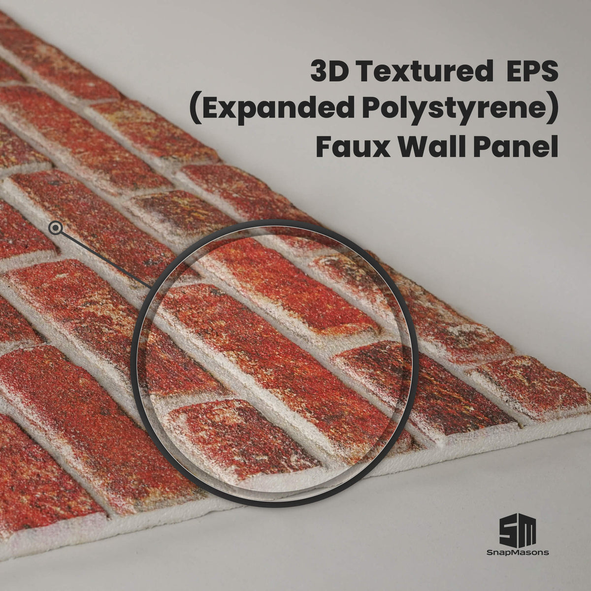 Vermilion rustic red brick look styrofoam panel for interior renovation