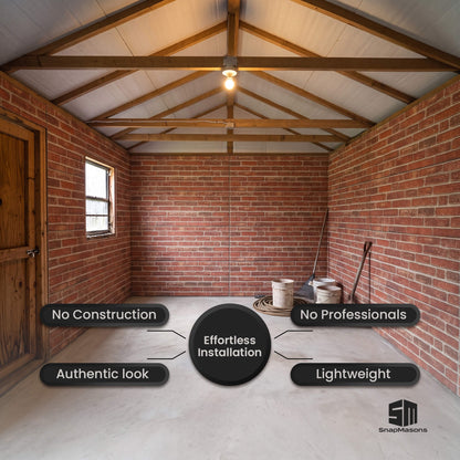 Modern 3D faux brick styrofoam wall cladding panel
