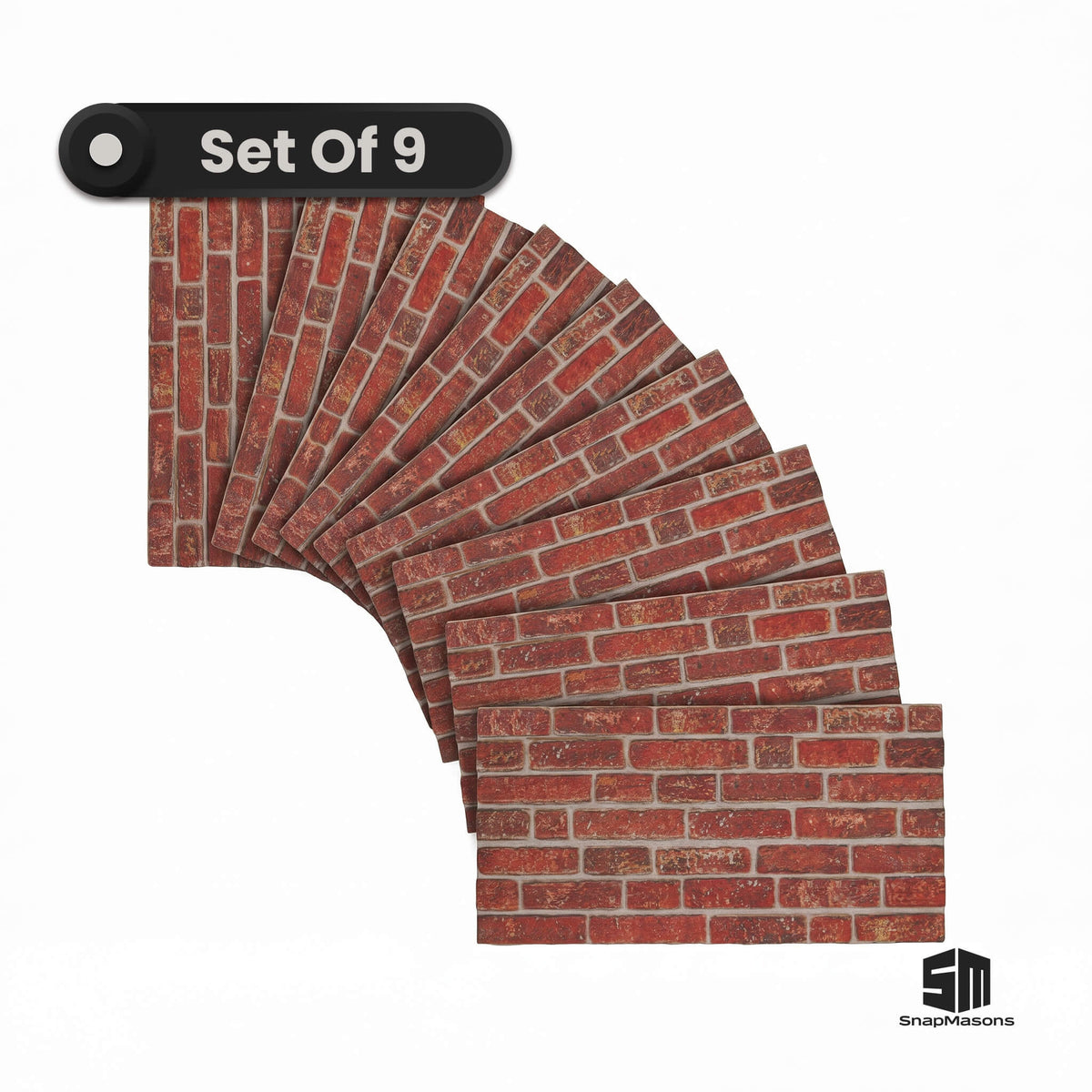 Easy to install 3D faux red brick styrofoam wall paneling