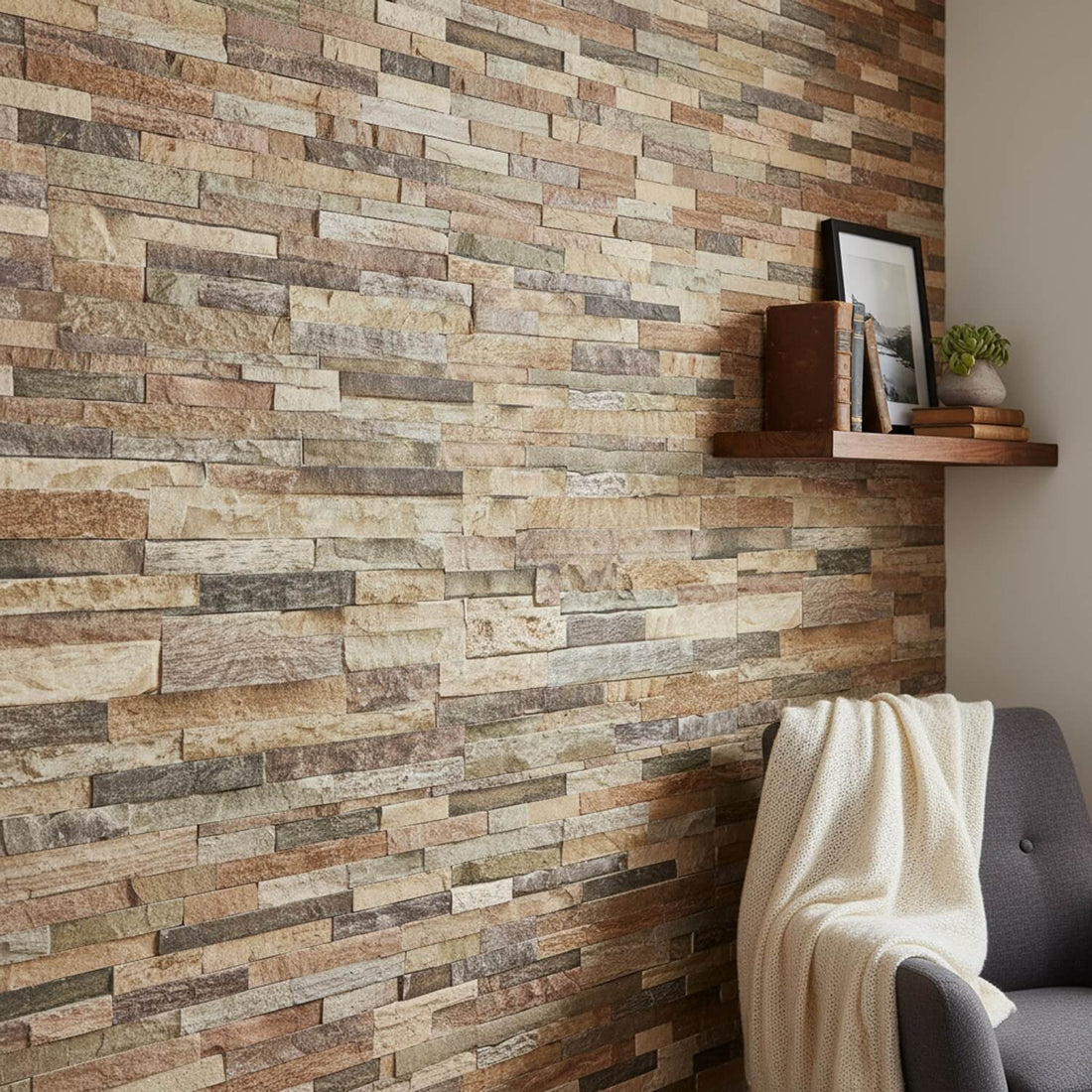 Terrastone 3D Faux Stone Wall Panel – Decorative Styrofoam Stone Effect